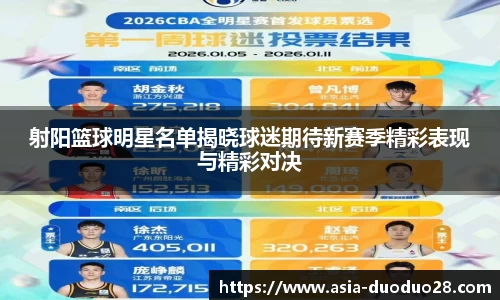 射阳篮球明星名单揭晓球迷期待新赛季精彩表现与精彩对决